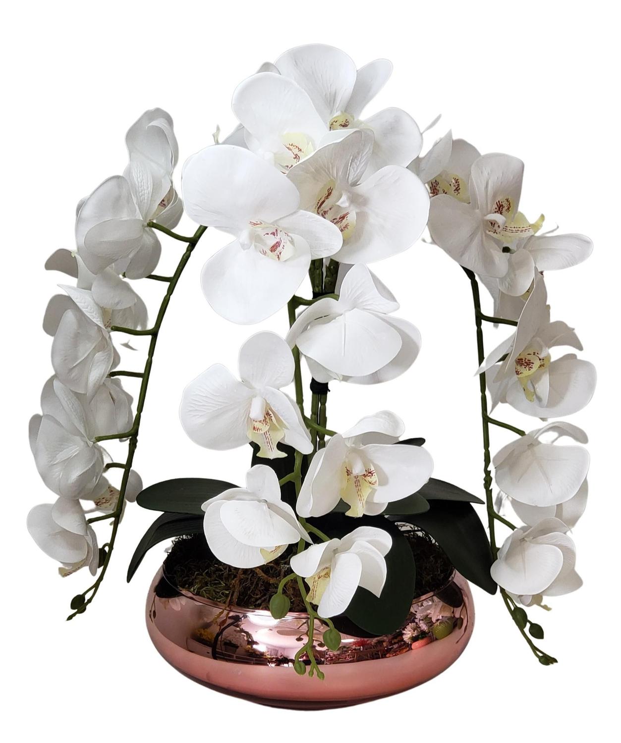 Arranjo De Mesa 3 Orquídeas Artificial Flor Branca - La Caza Store - Flores  Artificiais - Magazine Luiza