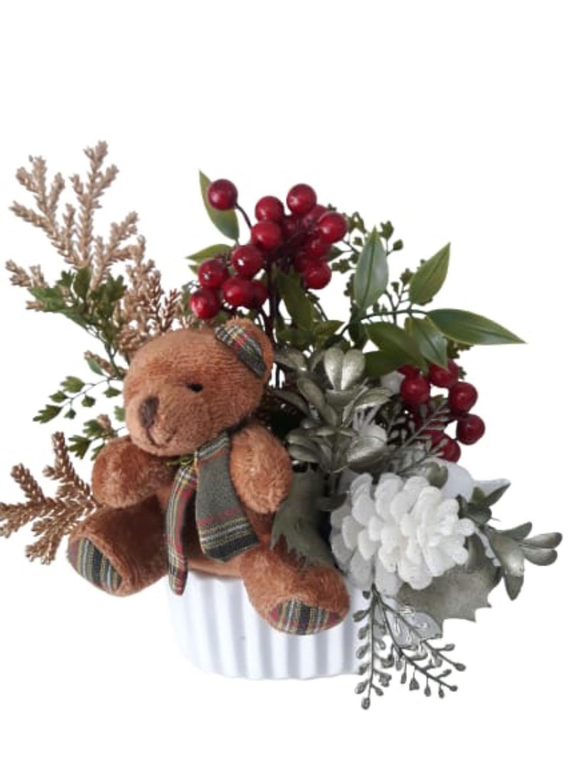 Arranjo de natal com flores artificiais natalinas - Darc flores e arranjos  - Flores de Natal - Magazine Luiza