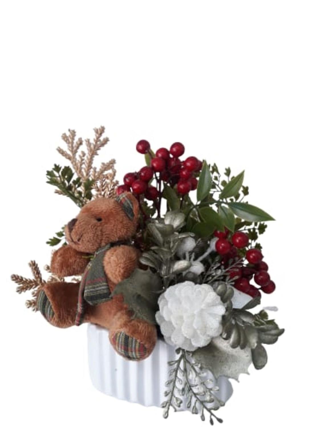 Arranjo de natal com flores artificiais natalinas - Darc flores e arranjos  - Flores de Natal - Magazine Luiza