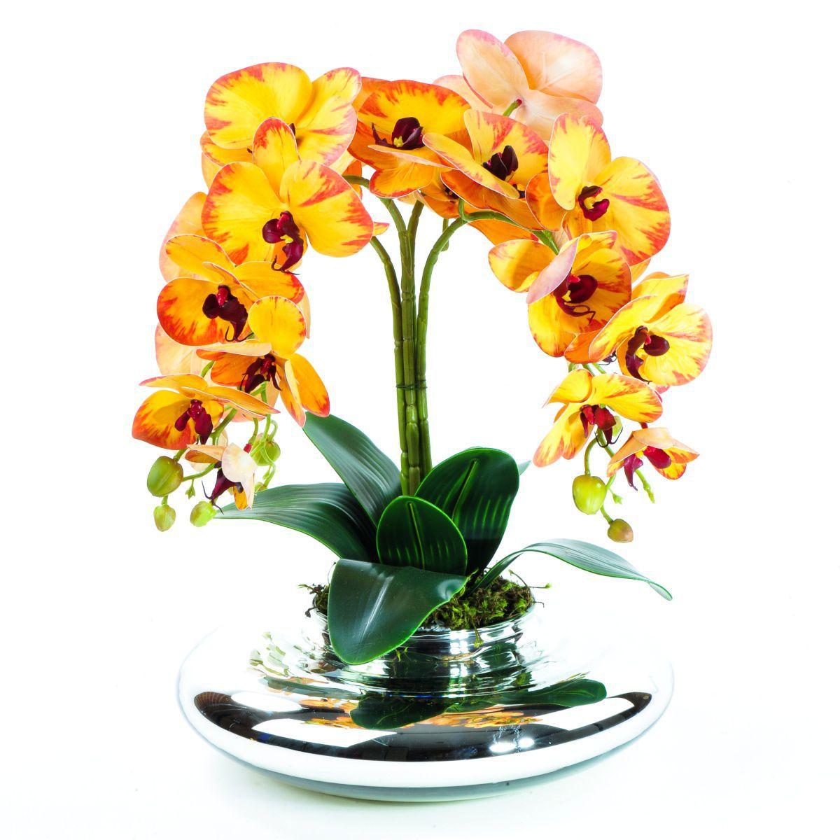 Arranjo de Orquídea Amarela Toque Real Toscana - Vila das Flores - Plantas  Artificiais - Magazine Luiza