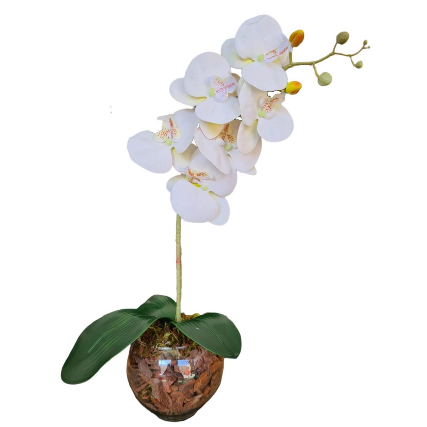 Arranjo de Orquídea Artificial Branca de Silicone para Decoração Para Casa,  Casamento - Game Gramas - Flores Artificiais - Magazine Luiza