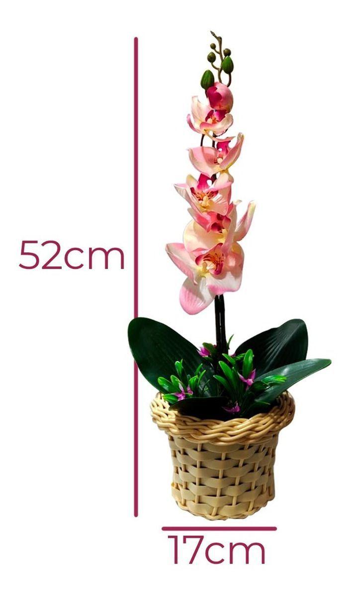 Arranjo De Orquídeas Silicone 3d Flores Artificiais 52cm - nova avenida -  Flor e Planta Artificial - Magazine Luiza
