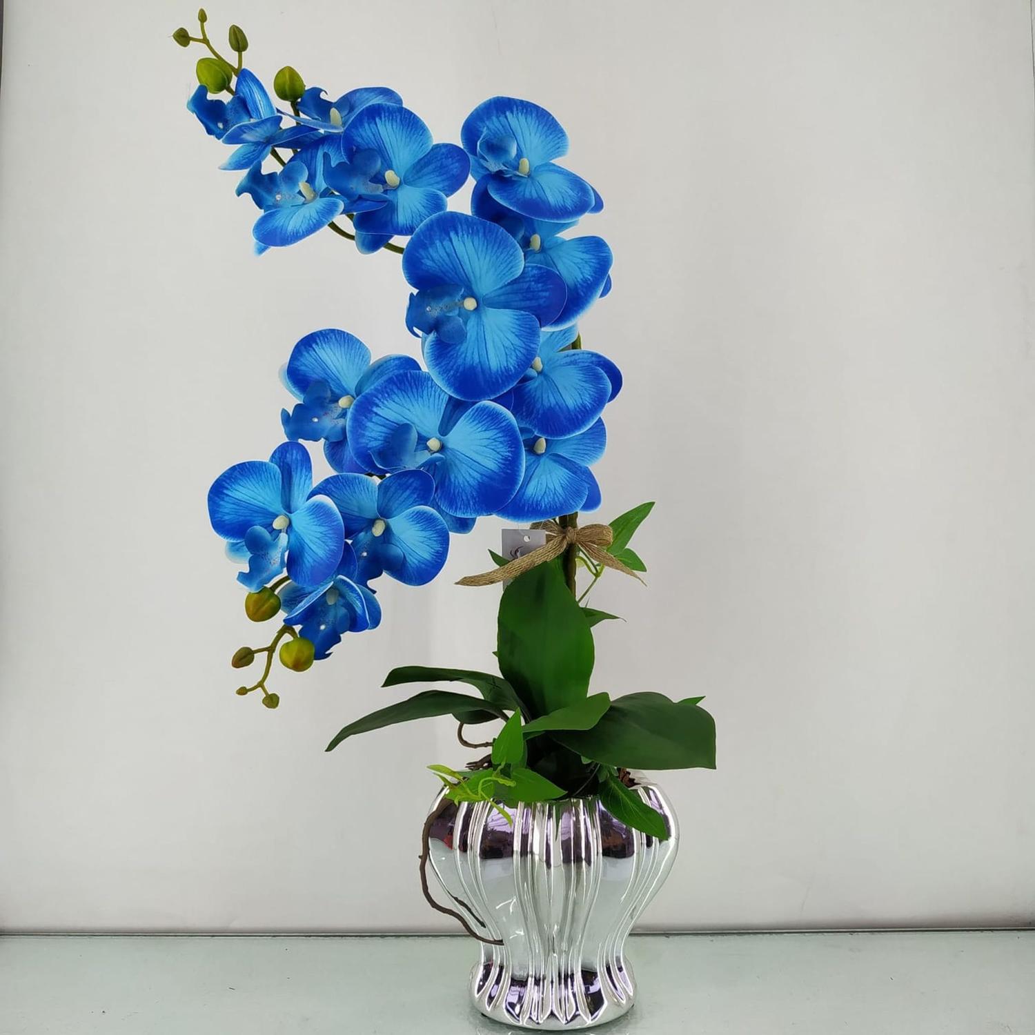 Arranjo Orquídea Artificial Azul Decoração Mesa Enfeite - Studio 11 Flores  - Plantas Artificiais - Magazine Luiza