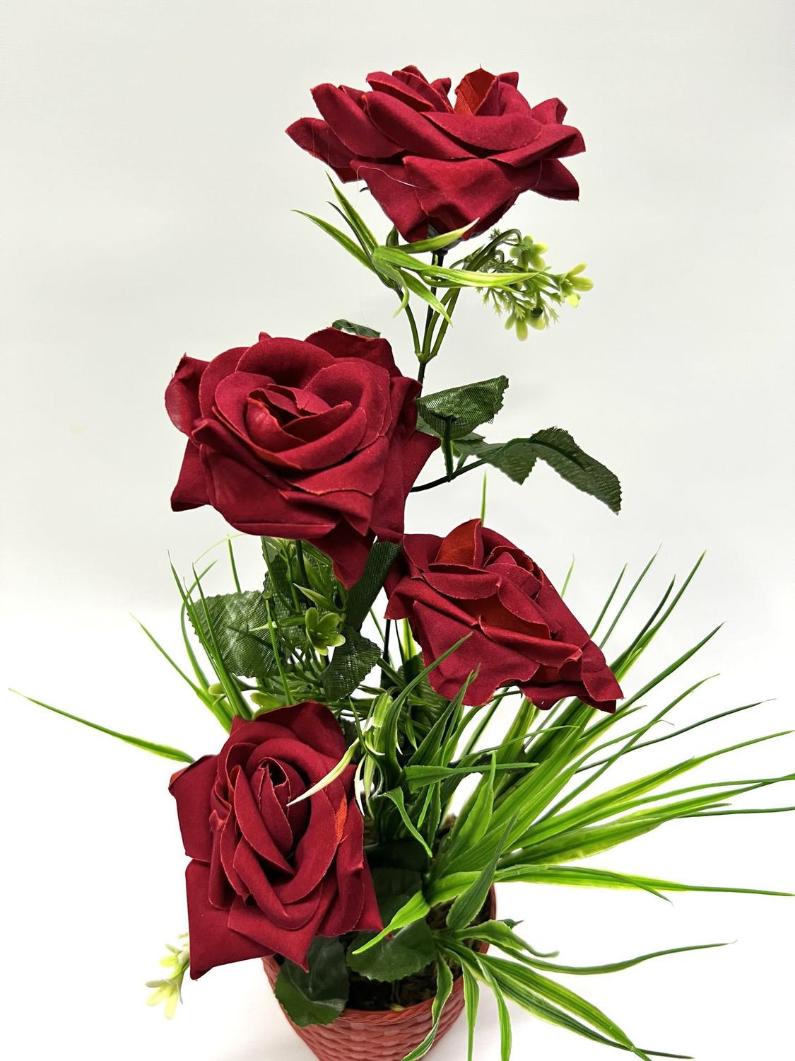 Arranjos Rosas Vermelhas Artificiais Vaso Vermelho Amor - JL FLORES  ARTIFICIAIS - Flores Artificiais - Magazine Luiza
