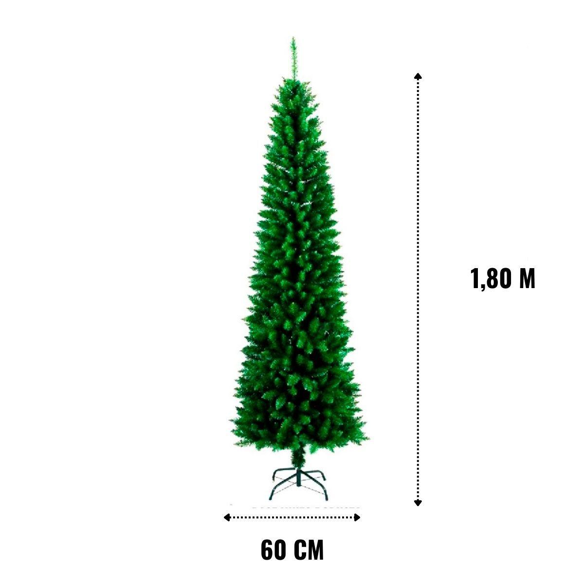Árvore de Natal 1,80 M 580 Galhos Slim Luxo Verde Premium - Divertiti - Árvore  de Natal - Magazine Luiza