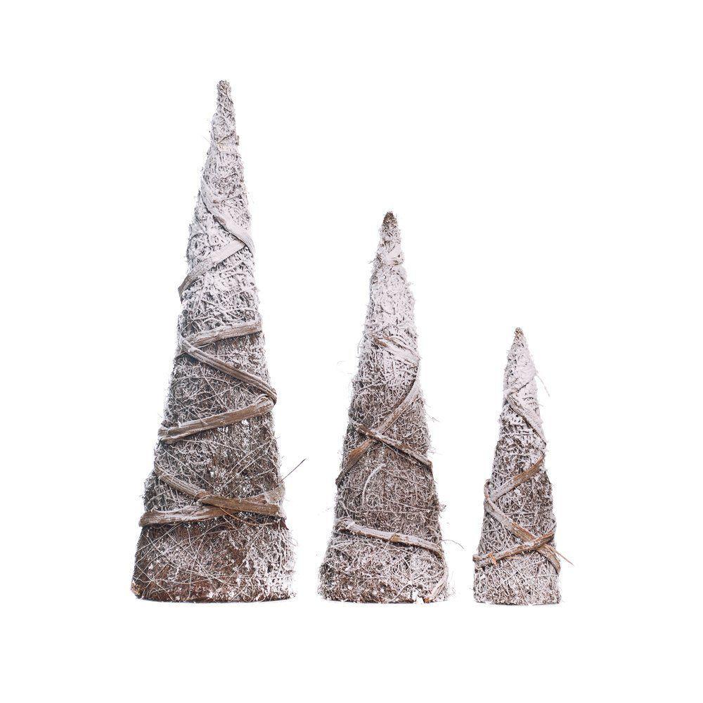 Árvore de Natal de Mesa Cone Galhos Secos Nevados Jogo c/3 unidades -  Cromus - Decoração de Natal para Casa - Magazine Luiza