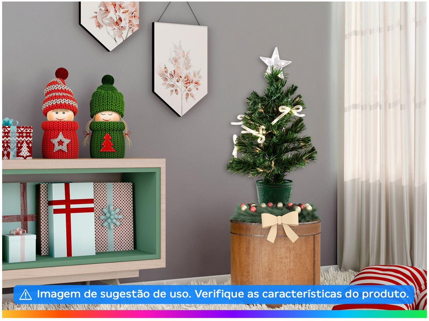 Árvore de Natal Fibra Ótica 60cm com Luzes