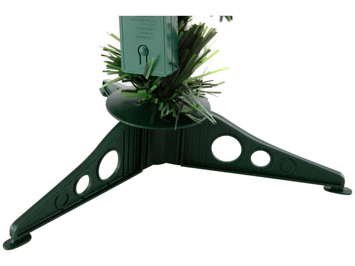 Árvore de Natal Fibra Ótica Verde 90cm com Bolas