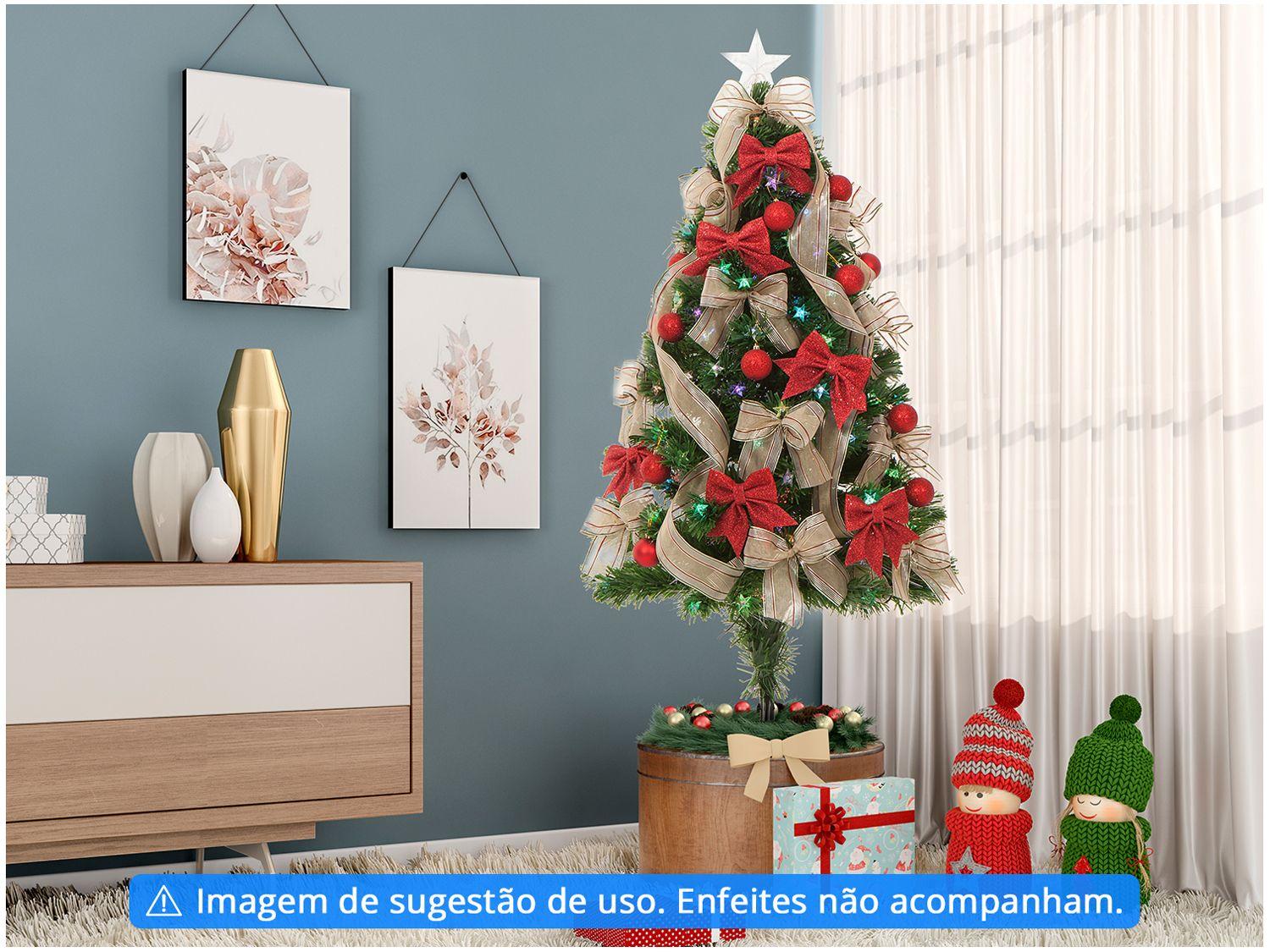 Árvore de Natal LED 1,20m Verde com Luzes