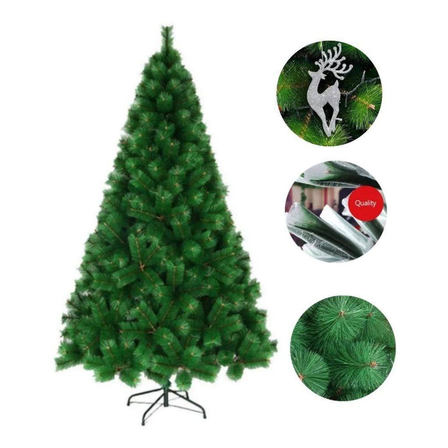 Árvore De Natal Pinheiro Cor Verde 2,10m Modelo Luxo 566 Galhos A0221E -  Chibrali - Árvore de Natal - Magazine Luiza