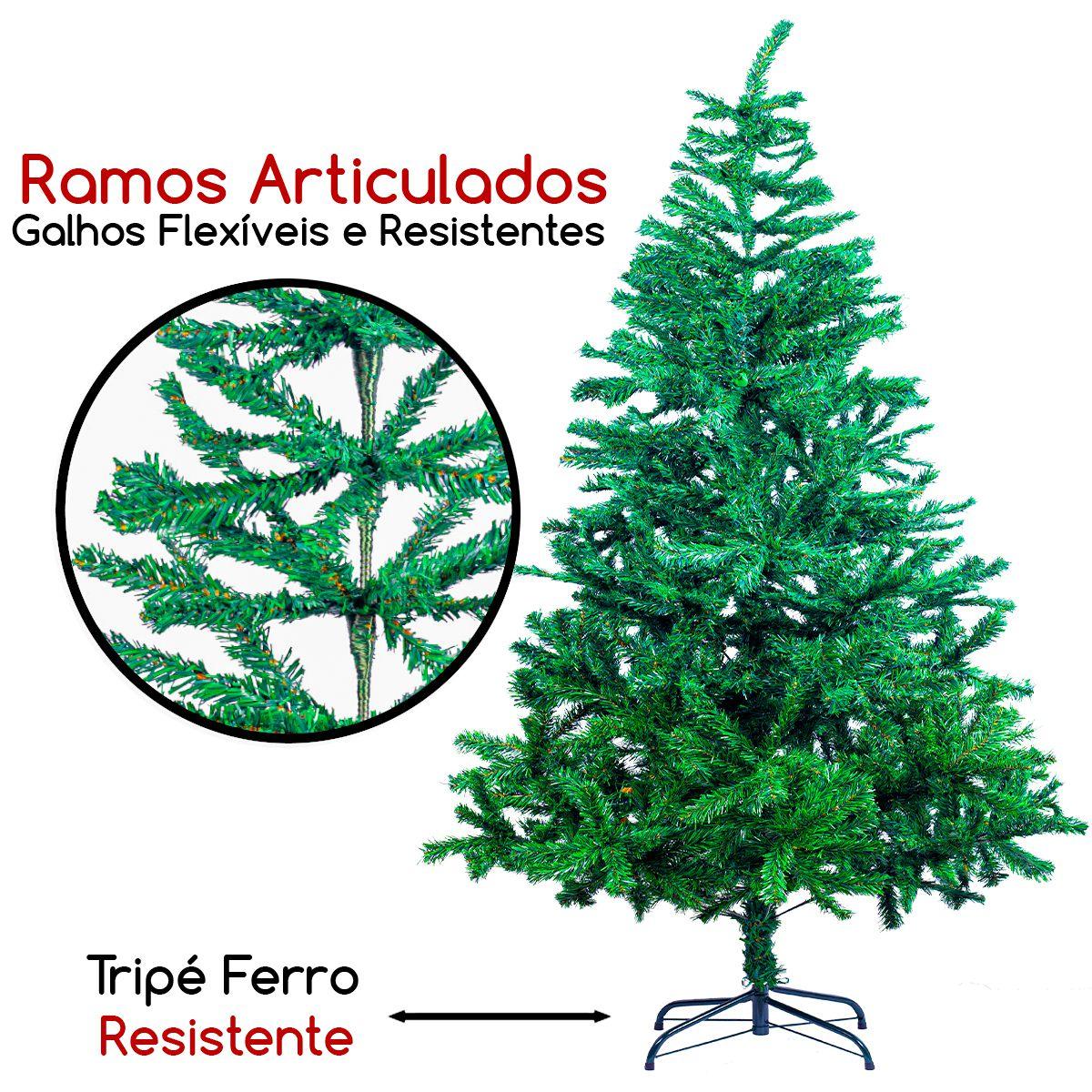 Árvore De Natal Pinheiro Verde 180 Cm 750 Galhos Grande Luxo - Rocie - Árvore  de Natal - Magazine Luiza