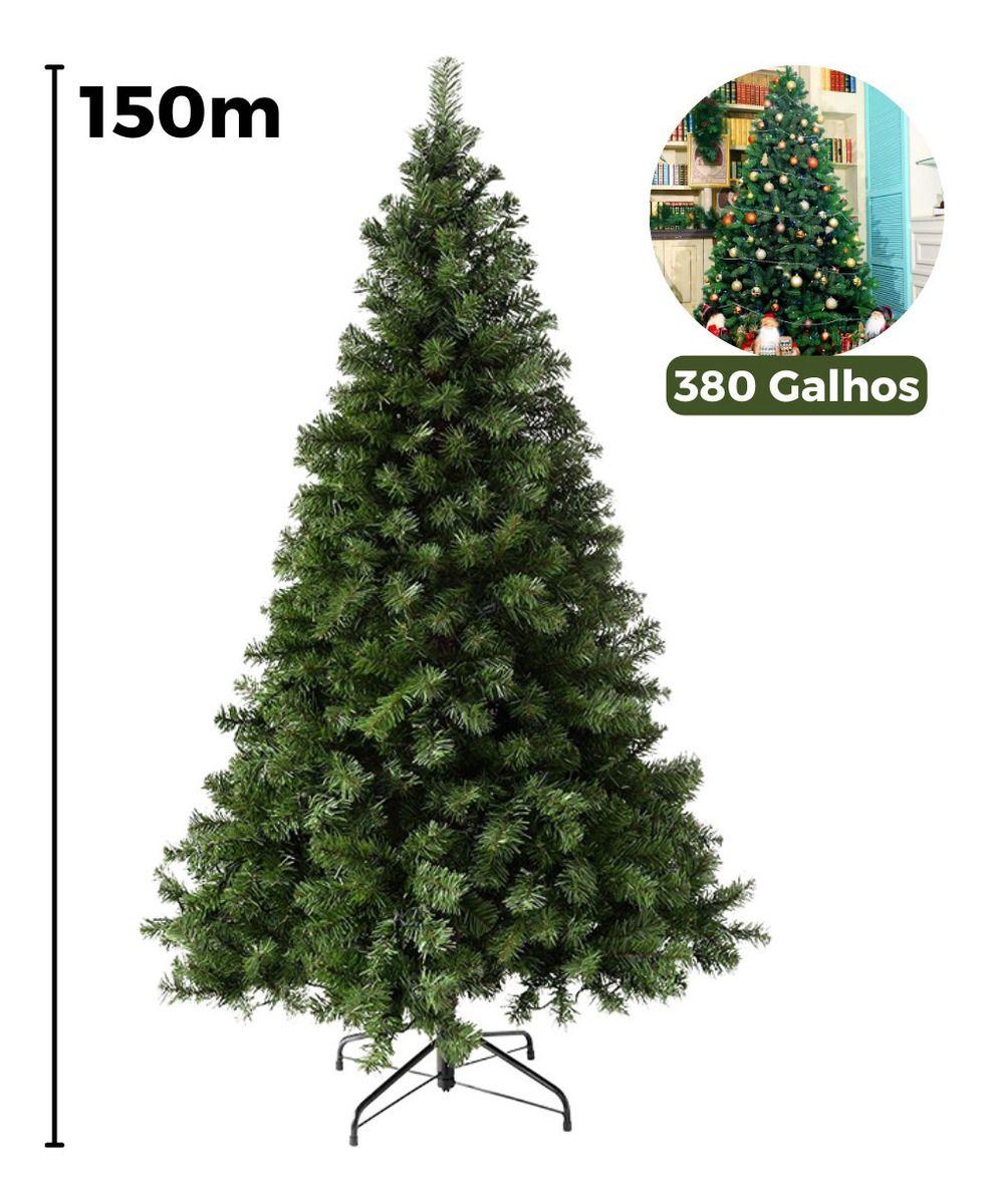 Arvore Natal Pinheiro 150cm Cheia - 380 Galhos Tradicional. - Newfy - Árvore  de Natal - Magazine Luiza