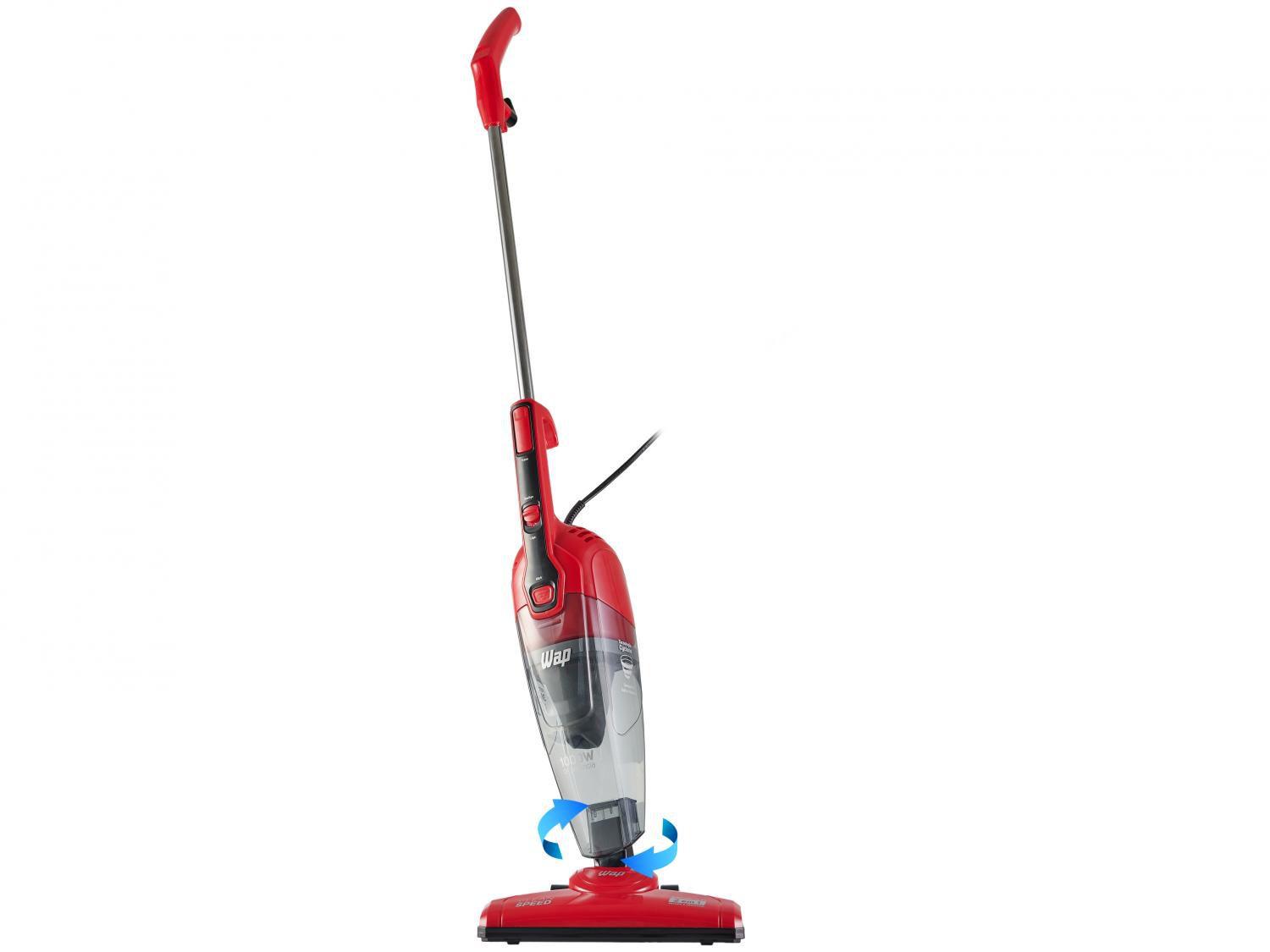 Aspirador de Pó 2 em 1 Wap 1000W Clean Speed Vermelho e Preto