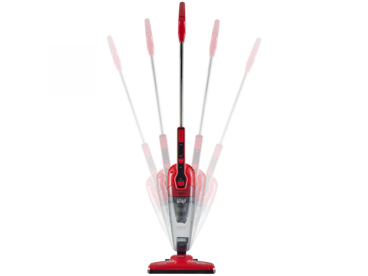Aspirador de Pó 2 em 1 Wap 1000W Clean Speed Vermelho e Preto