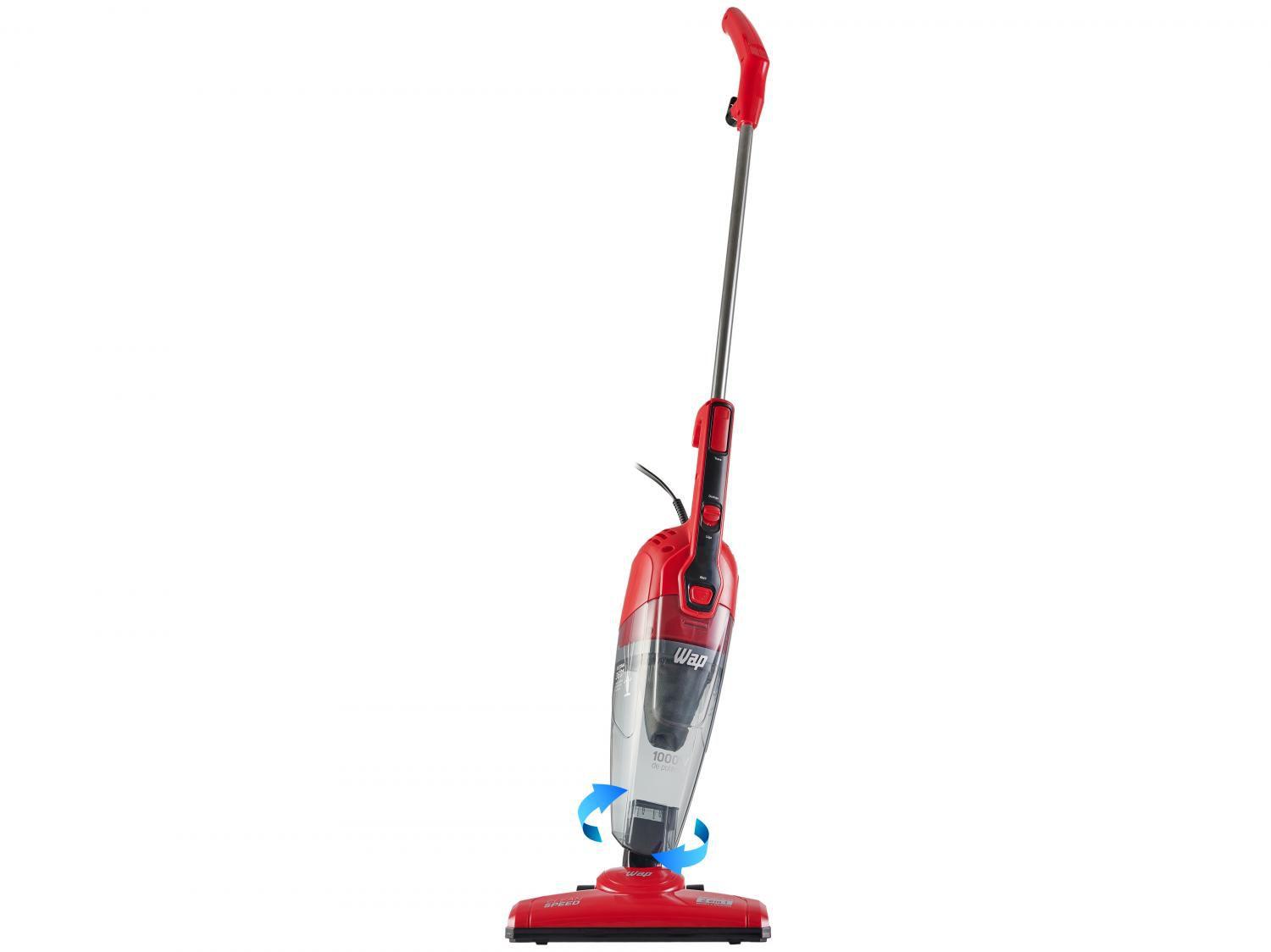 Aspirador de Pó 2 em 1 Wap 1000W Clean Speed Vermelho e Preto