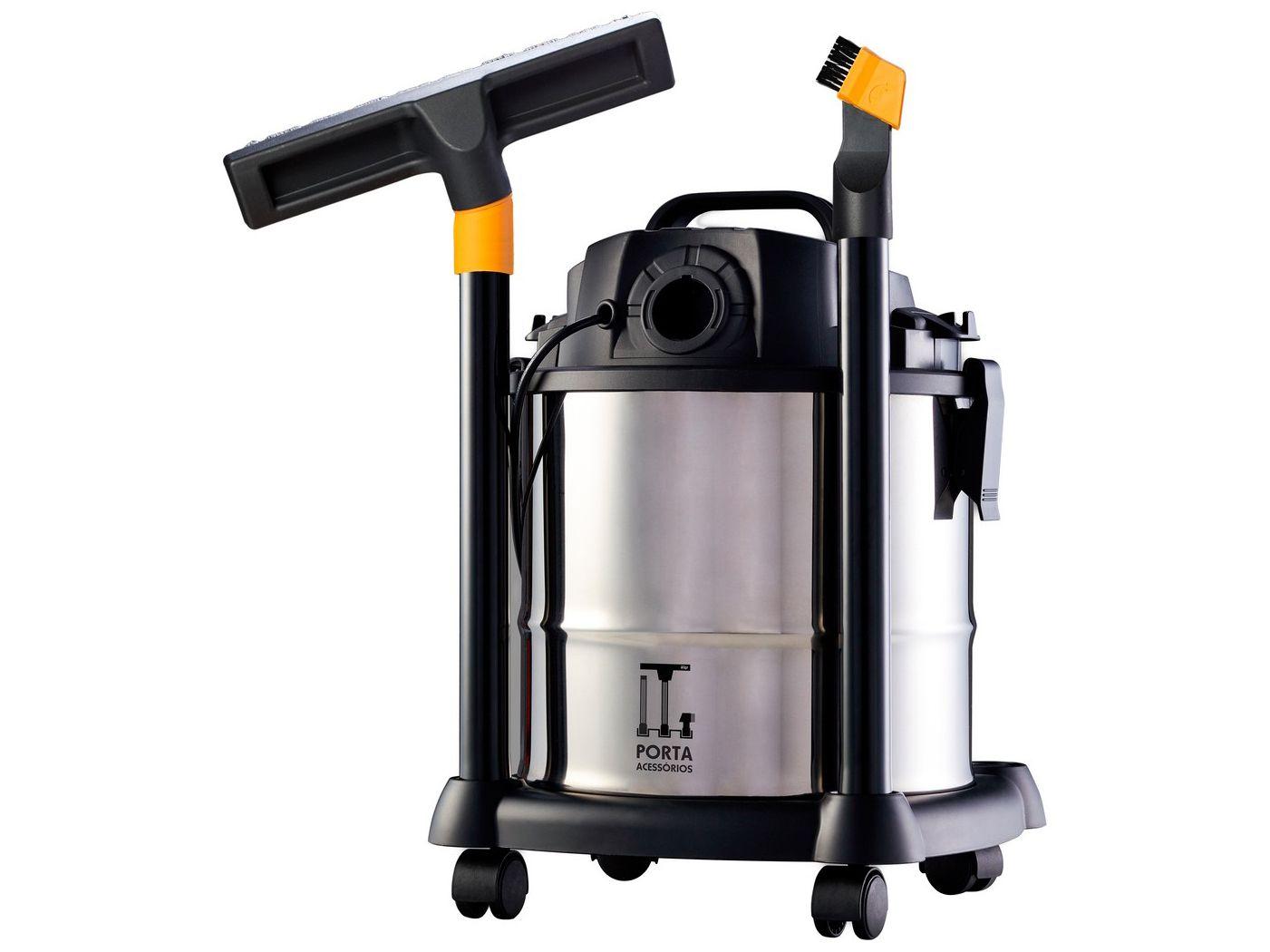 Aspirador de Pó e Água Wap GTW Inox 20 com Porta Acessórios 1600W Inox e Preto