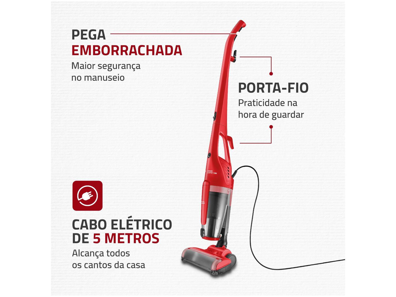 Aspirador de Pó Portátil e Vertical Mondial 1200W
