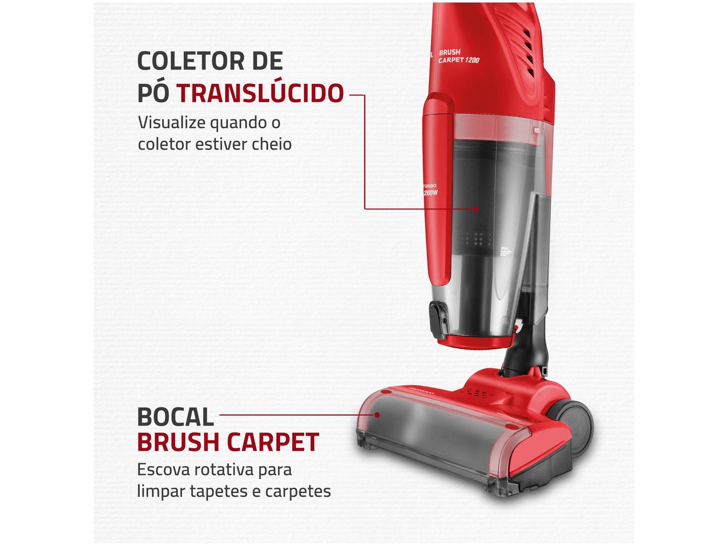 Aspirador de Pó Portátil e Vertical Mondial 1200W