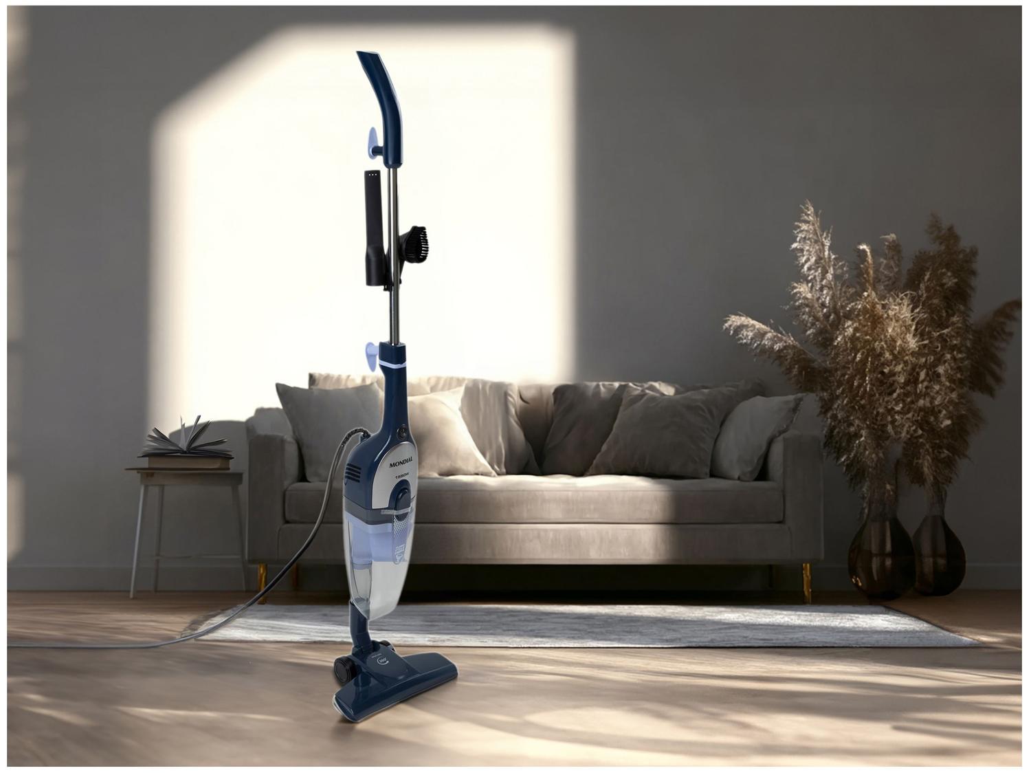 Aspirador de Pó Portátil Vertical Mondial com Filtro HEPA 1550W Turbo Cycle Azul Escuro