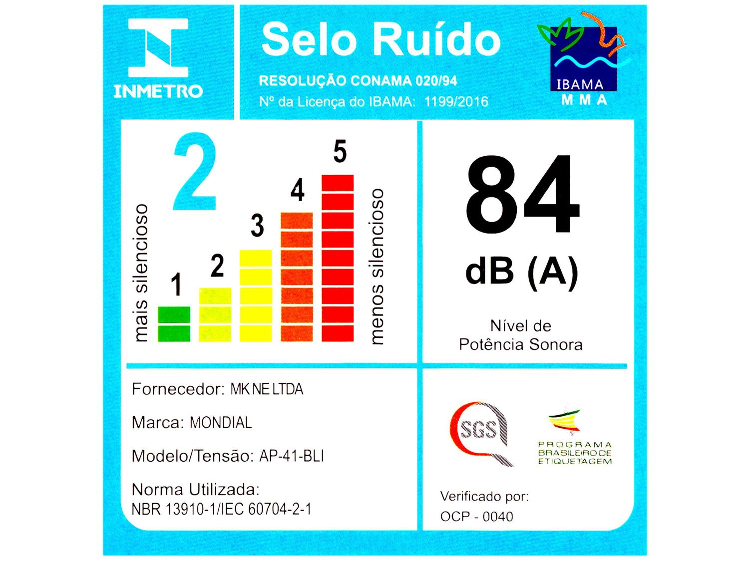 Aspirador de Pó Portátil Vertical Mondial com Filtro HEPA 1550W Turbo Cycle Azul Escuro