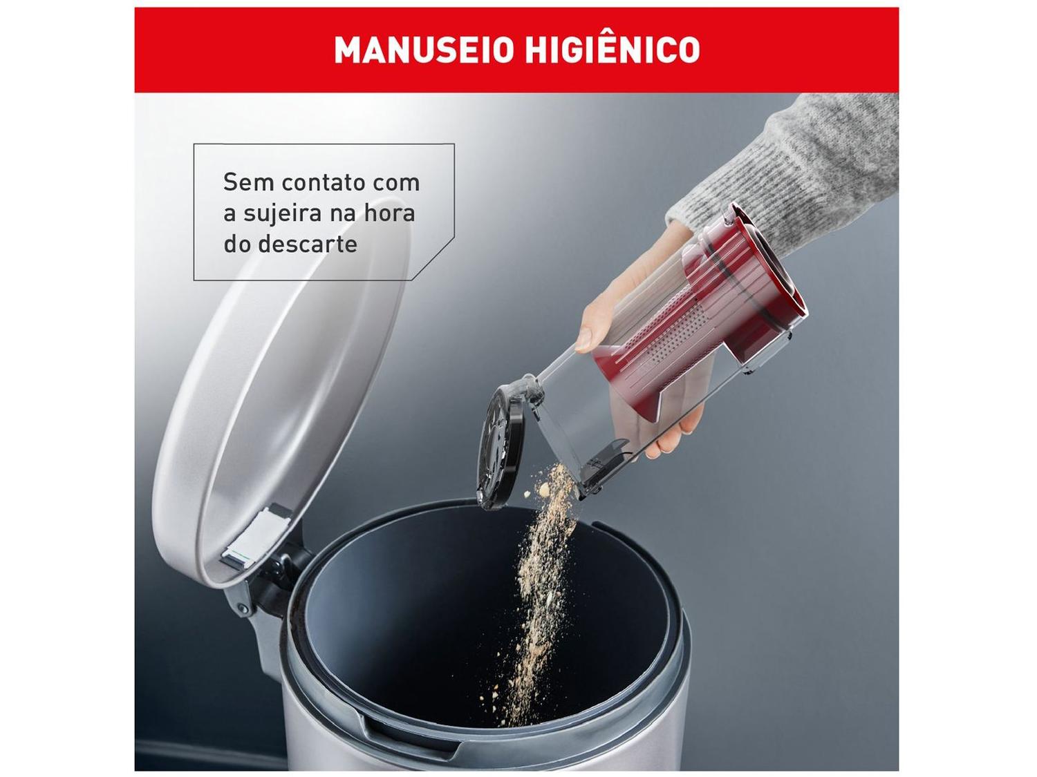 Aspirador de Pó Vertical e Portátil Arno sem Fio a Bateria 140W X-Pert RH6A