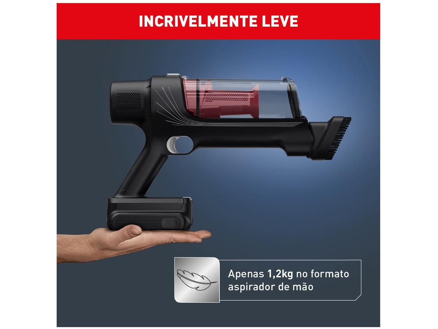 Aspirador de Pó Vertical e Portátil Arno sem Fio a Bateria 140W X-Pert RH6A