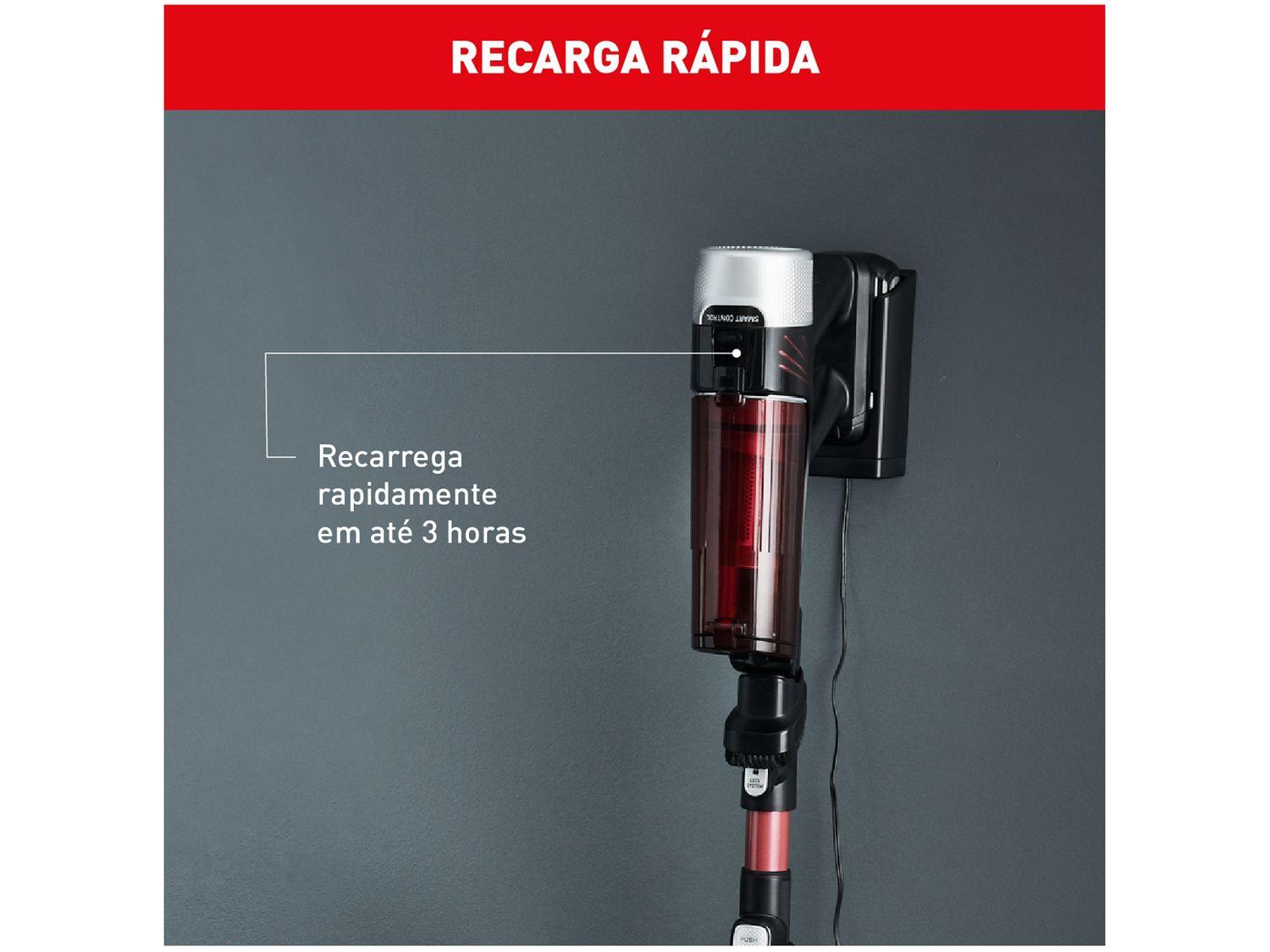 Aspirador de Pó Vertical e Portátil Arno sem Fio a Bateria 250W X-Force Flex 9.60 RH20 Vermelho