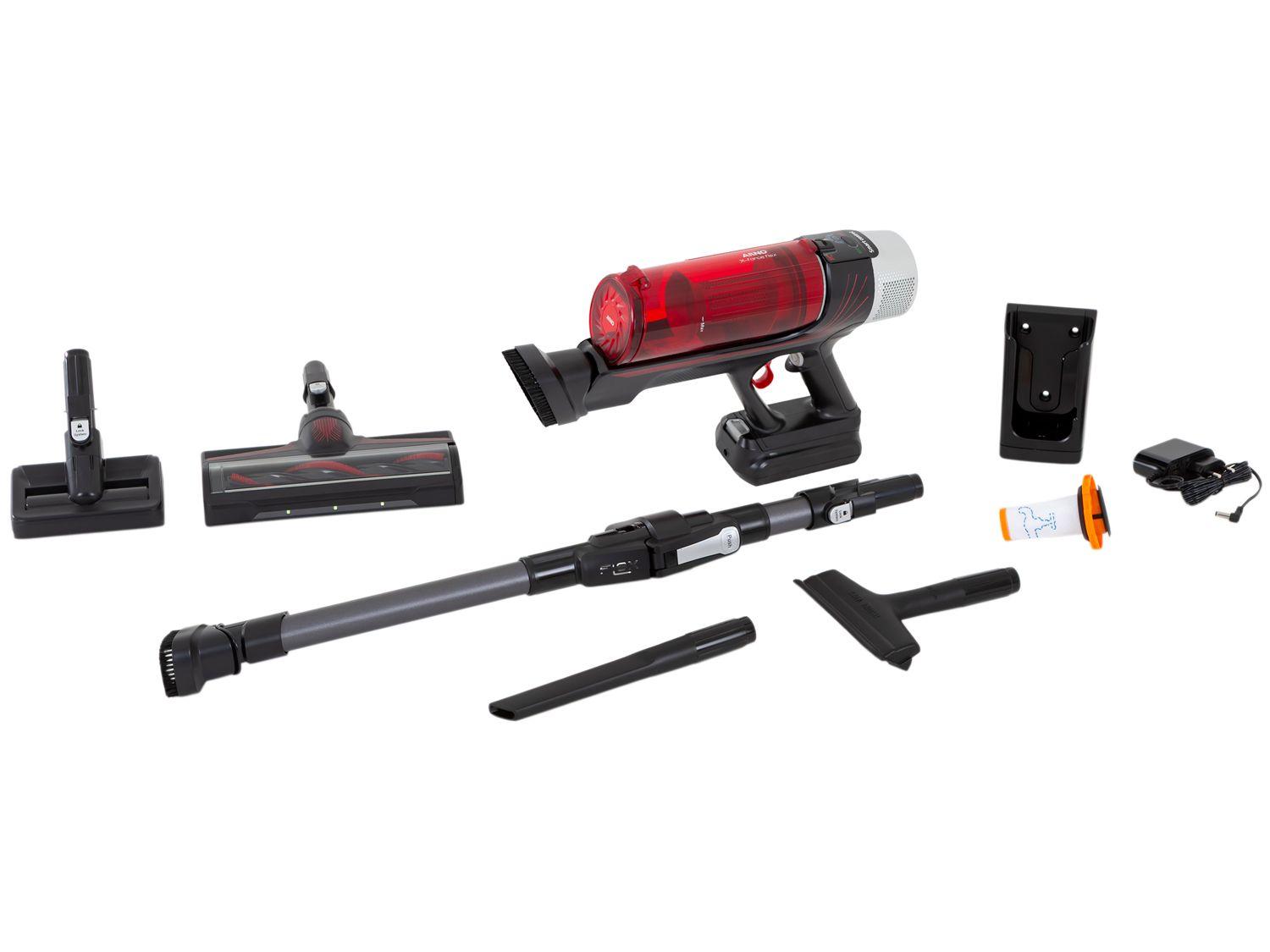 Aspirador de Pó Vertical e Portátil Arno sem Fio a Bateria 250W X-Force Flex 9.60 RH20 Vermelho