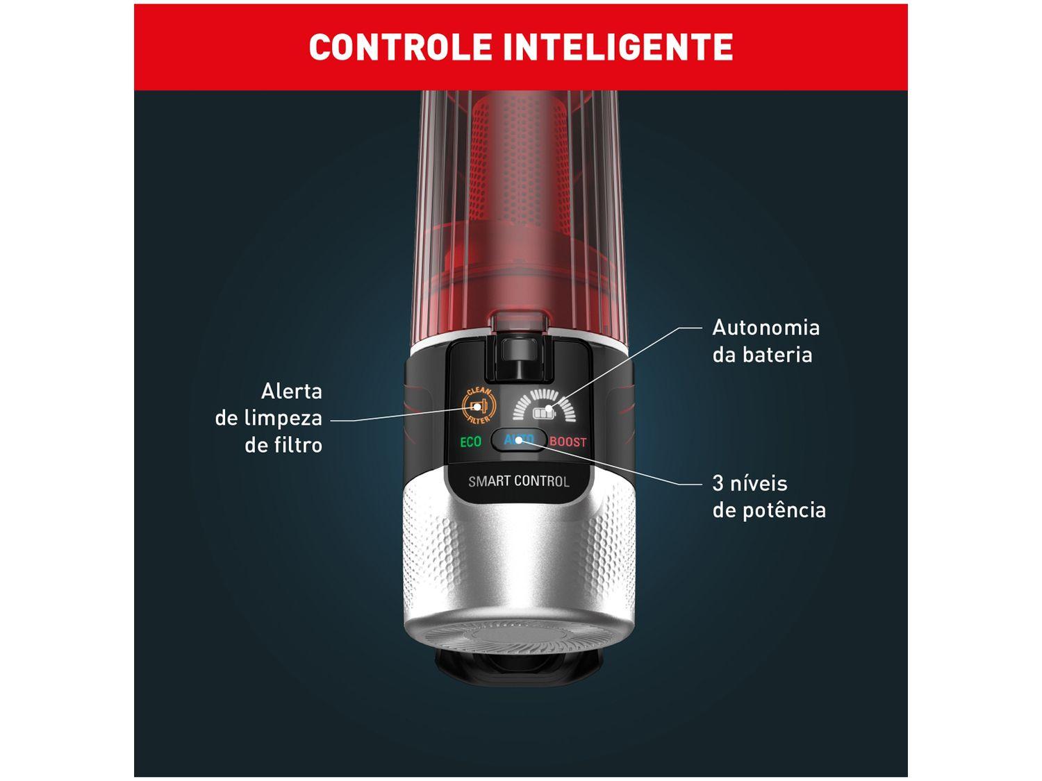 Aspirador de Pó Vertical e Portátil Arno sem Fio a Bateria 250W X-Force Flex 9.60 RH20 Vermelho