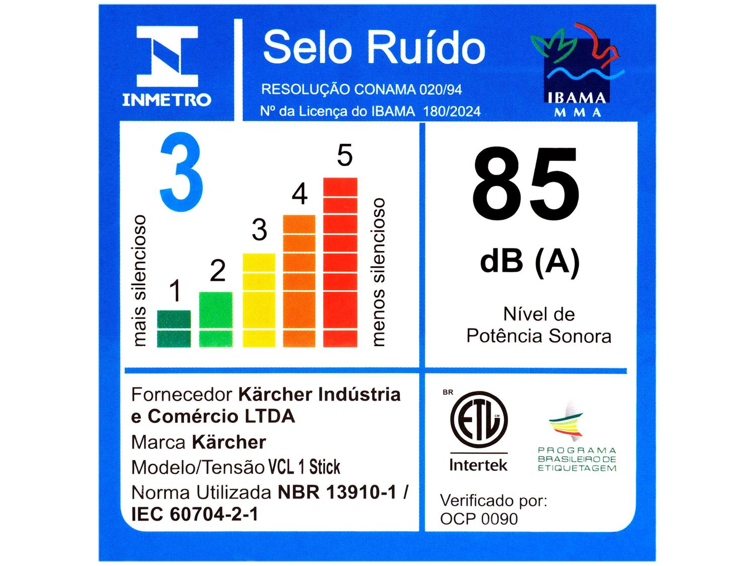 Aspirador de Pó Vertical Karcher Stick 2 em 1 com Filtro HEPA 1000W Branco