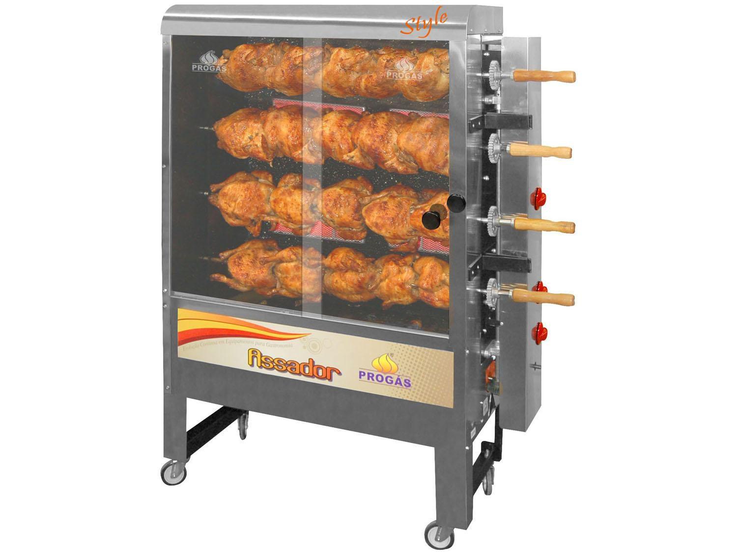 Assador de Frango a Gás/Elétrico Progás Style - PR 621N Capac. 40Kg com ...