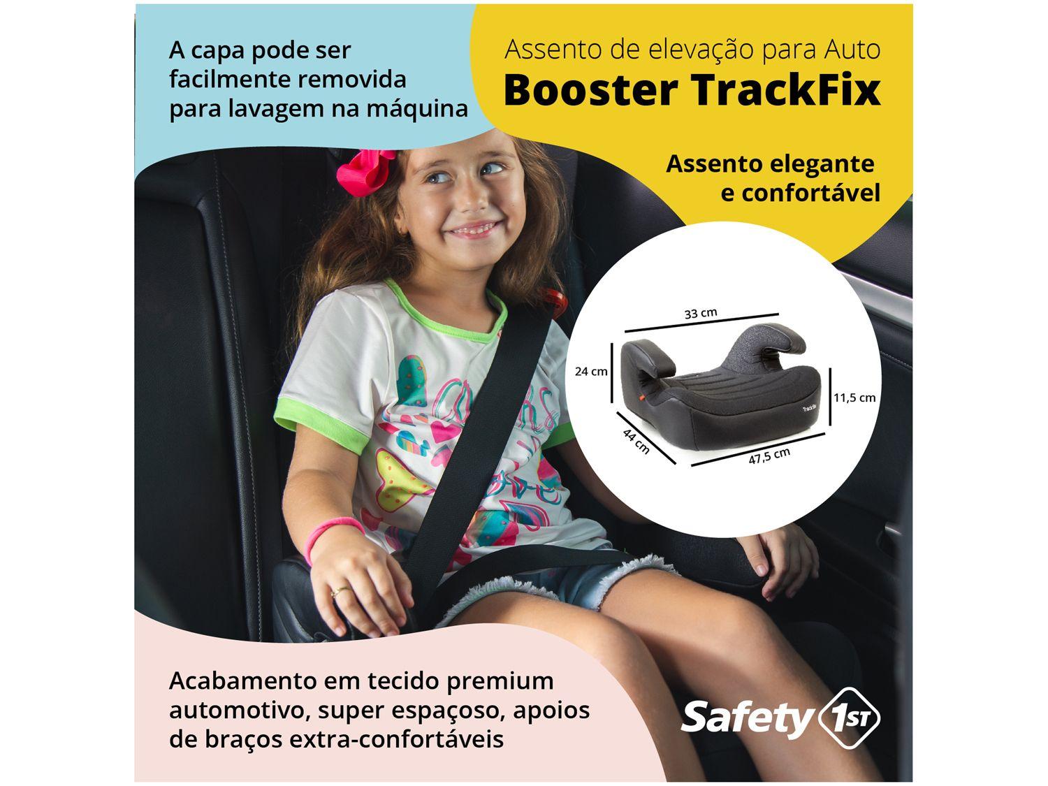 Assento de Elevação Safety 1st Booster TrackFix com Base Isofix até 36kg Preto