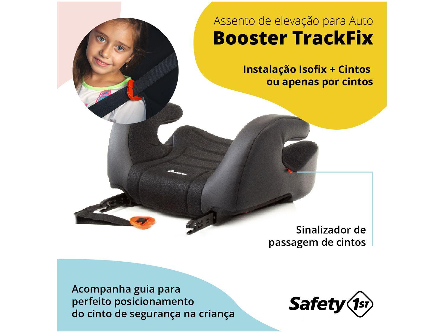 Assento de Elevação Safety 1st Booster TrackFix com Base Isofix até 36kg Preto