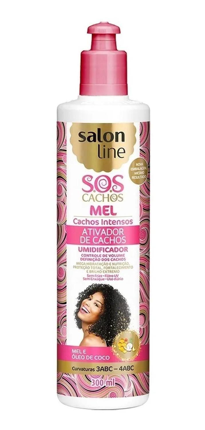 Ativador De Cachos Intensos Mel Salon Line Sos 300ml Ativador De Cachos Magazine Luiza
