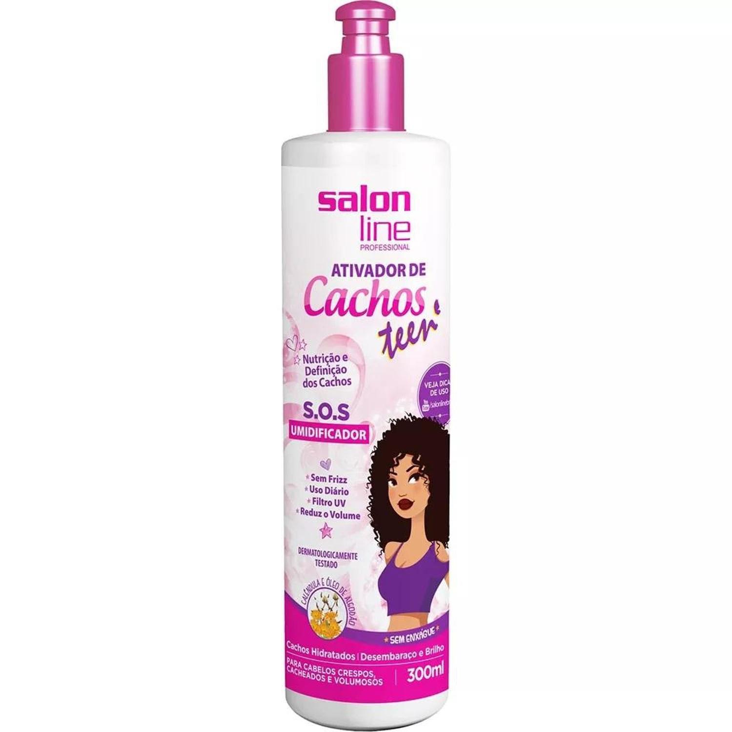 Ativador De Cachos Salon Line S O S Teens 300ml Ativador De Cachos Magazine Luiza