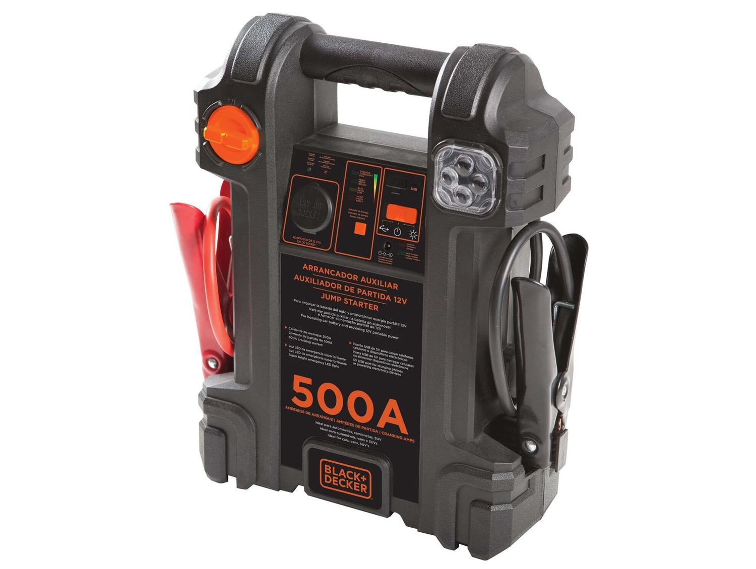 Auxiliar de Partida Portátil Black+Decker 500A 12V