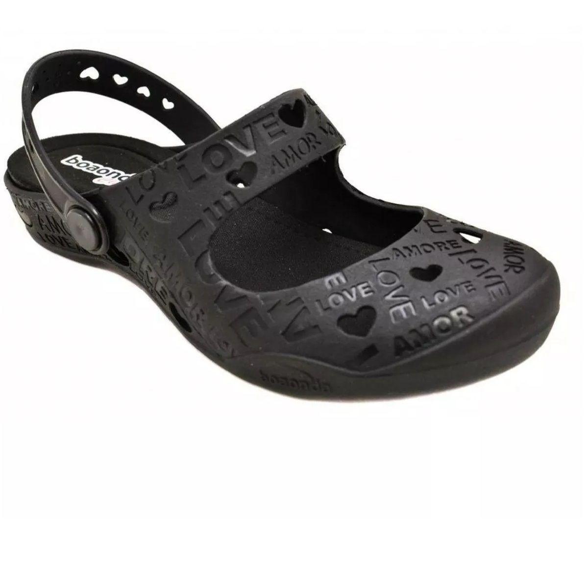 Babuche Feminino Clog Ibiza Love Liso 1190 Boa Onda Preto - Babuche / Clog Feminino - Magazine Luiza