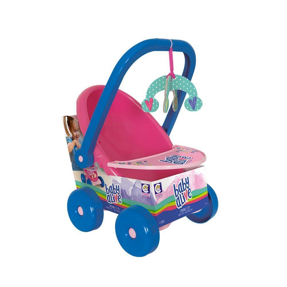 Baby Alive Carrinho De Bebe 3 Em 1 2480 Cotiplas Cotiplas Brinquedos Baby Alive Magazine Luiza