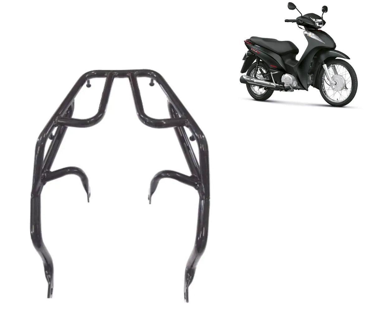 Bagageiro Modelo Tubolar Preto Para Honda Biz 125 100 16 Imp Bagageiro De Moto Magazine Luiza