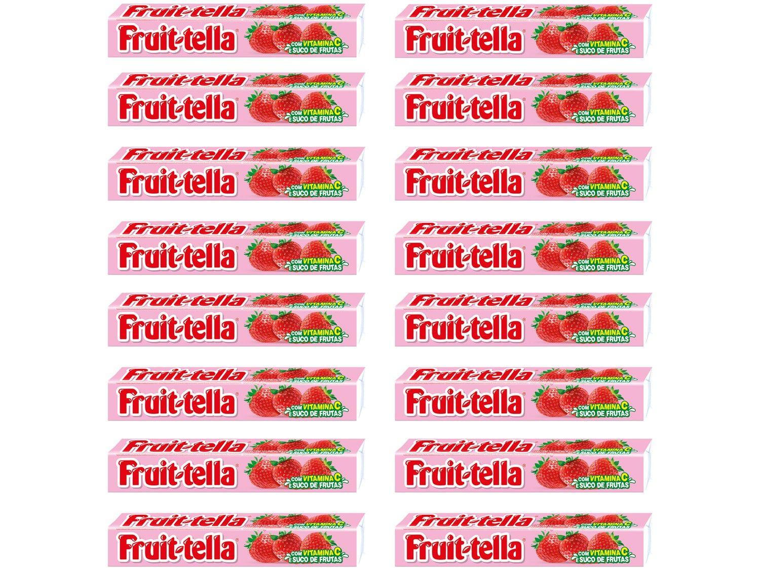 Bala Fruittella Morango com Vitamina C e Suco de