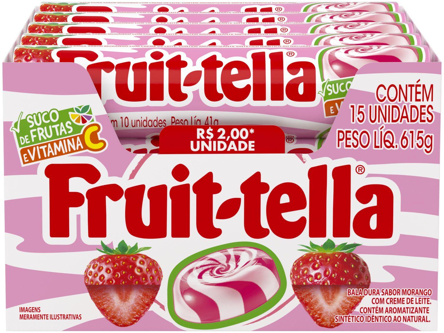 Bala Fruittella Swirl Morango com Creme de Leite