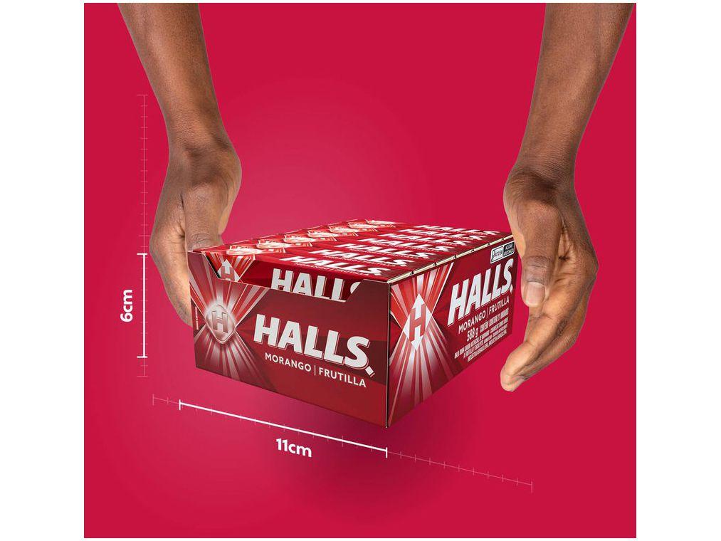 Bala Halls Morango 28g Display 21 Unidades