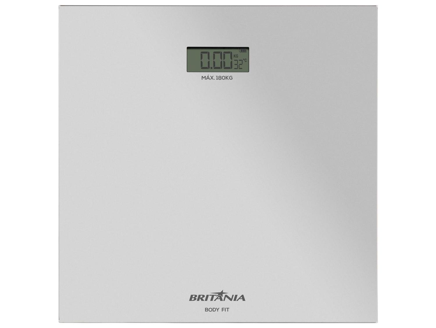 Balança Digital Britânia de Vidro até 180kg Body Fit BBL05TQ