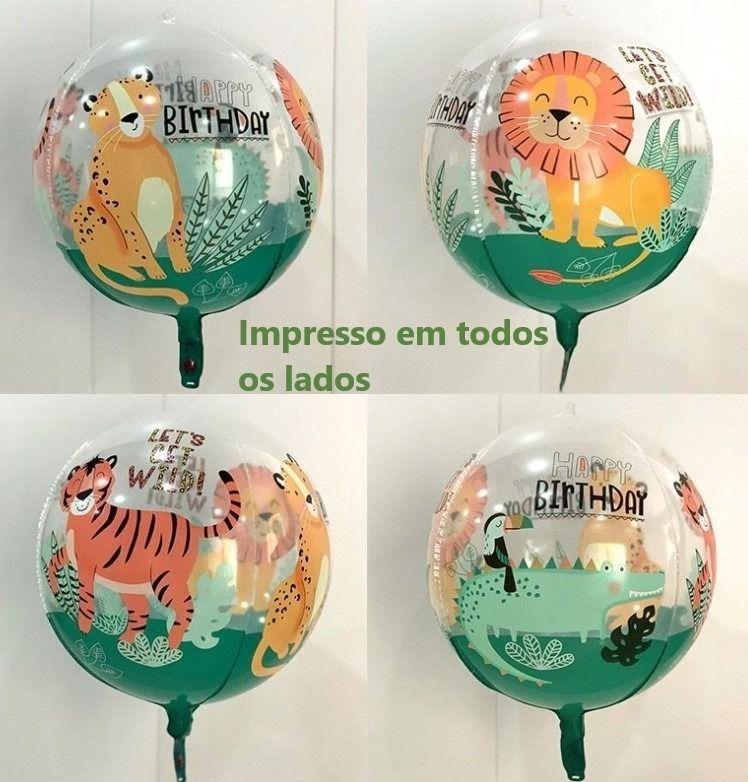Balão Animais Floresta Bubble Decoração Festa Infantil Selva - ibaloon -  Balão/ Bexiga - Magazine Luiza