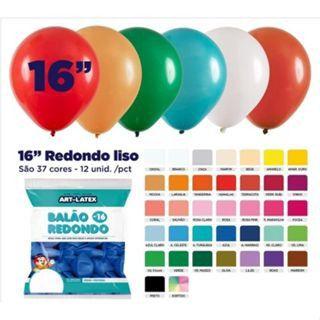 Balão Redondo N16 Cinza 12un Art Latex - Balão/ Bexiga Balão Redondo N16 Cinza 12un Art Latex - Balão/ Bexiga