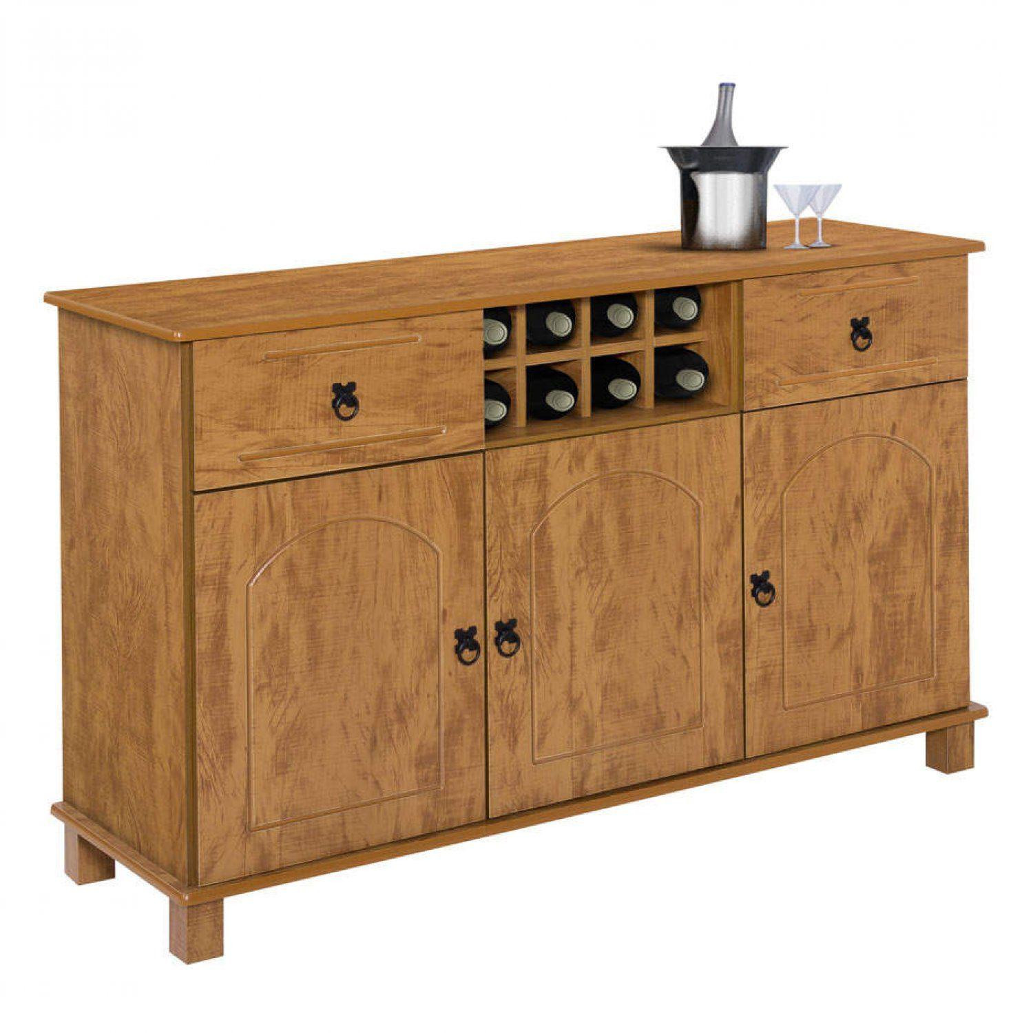 Balcão de Cozinha Colonial 3 Portas Art Panta Canela/Rústico - Gabinete