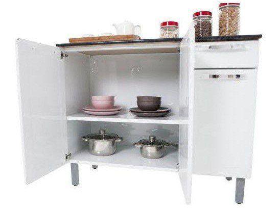 Balcão de Cozinha com Tampo Itatiaia Aço