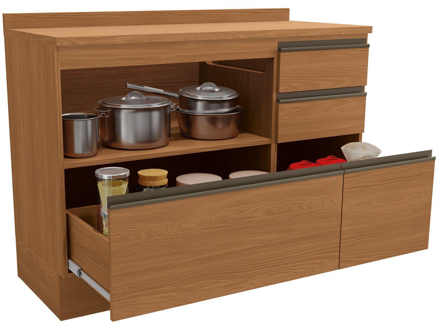 Balcão de Cozinha com Tampo Kappesberg Maxxi