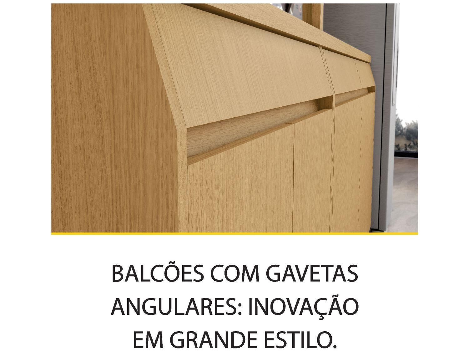 Balcão de Cozinha Nesher 100% MDF 2 Portas 2 Gavetas Simone Mendes