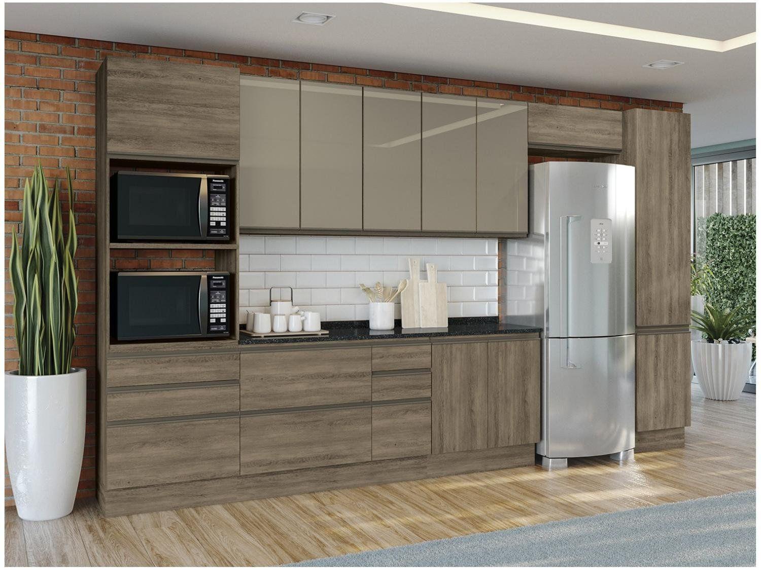 Balcão de Cozinha para Pia Kappesberg 2 Portas com Tampo Maxxi CB381-NO